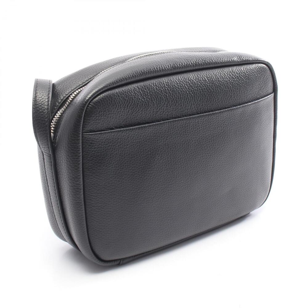 Balenciaga Leather Shoulder Bag Camera Black